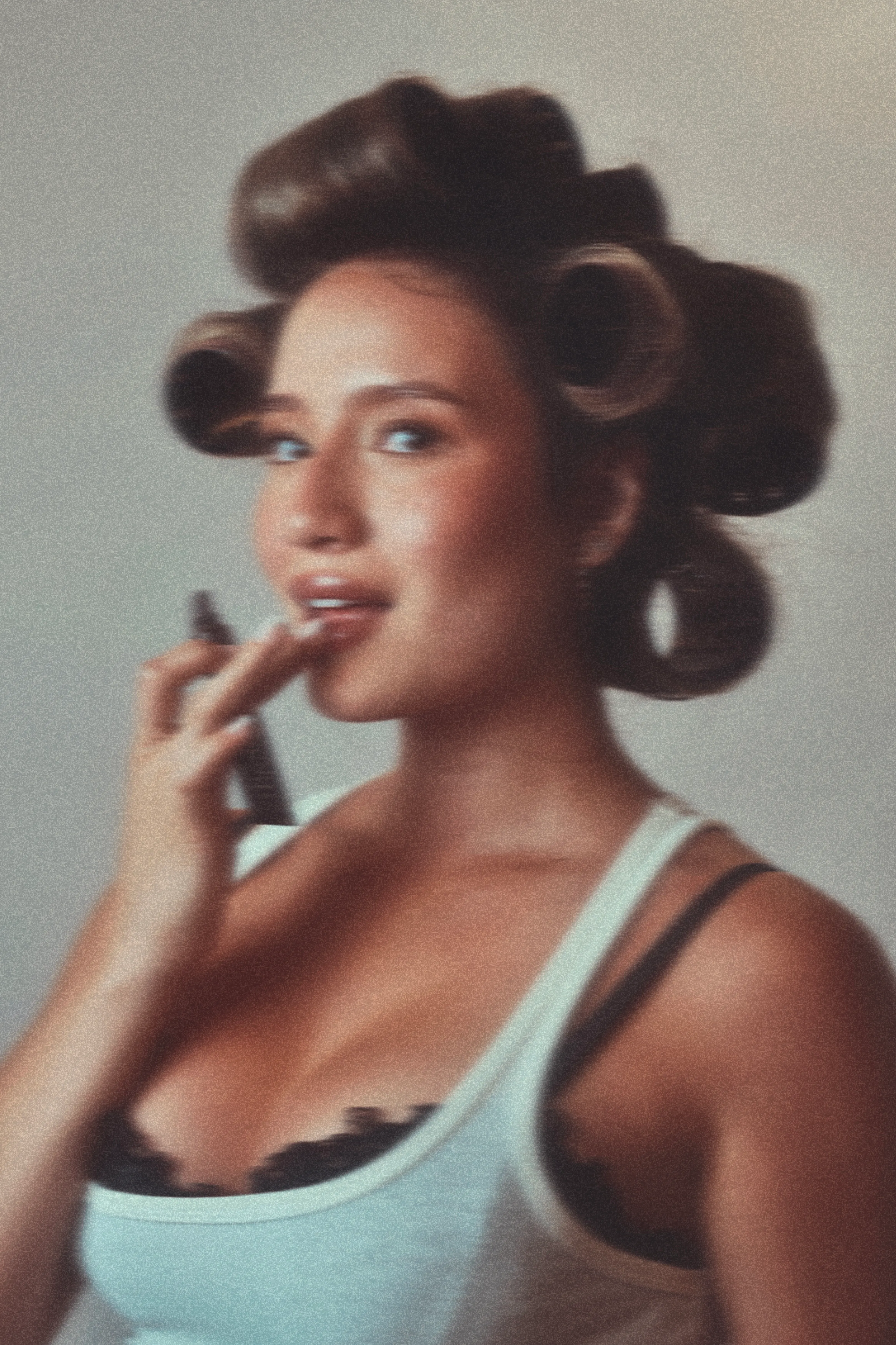 Editorial portrait — set, in process